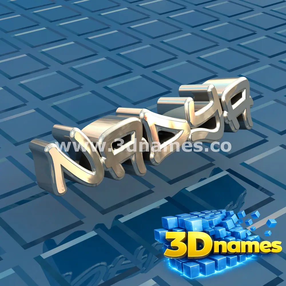 nadya in Blue Bling style - 3D name wallpaper