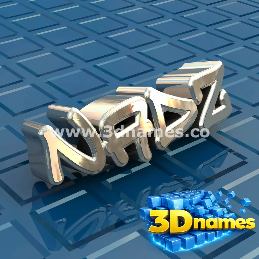 nadz in Blue Bling style - 3D name wallpaper