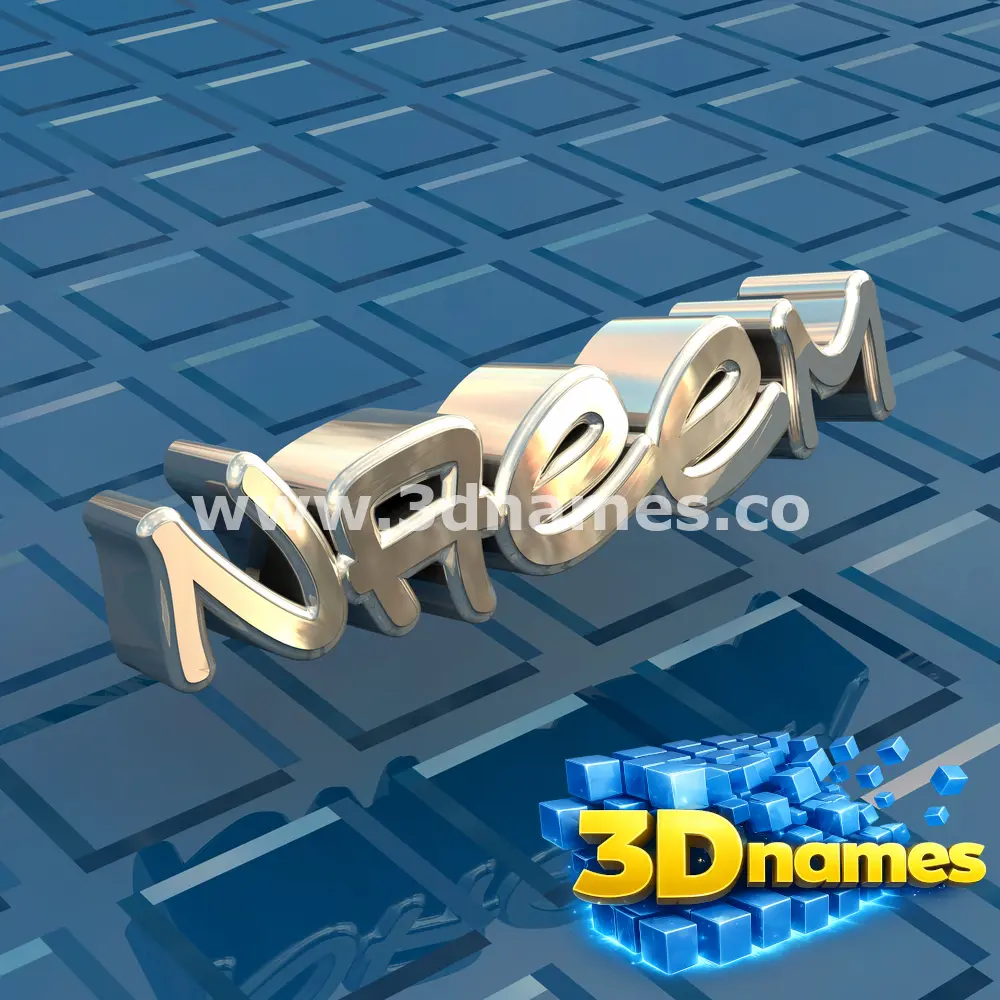 naeem in Blue Bling style - 3D name wallpaper