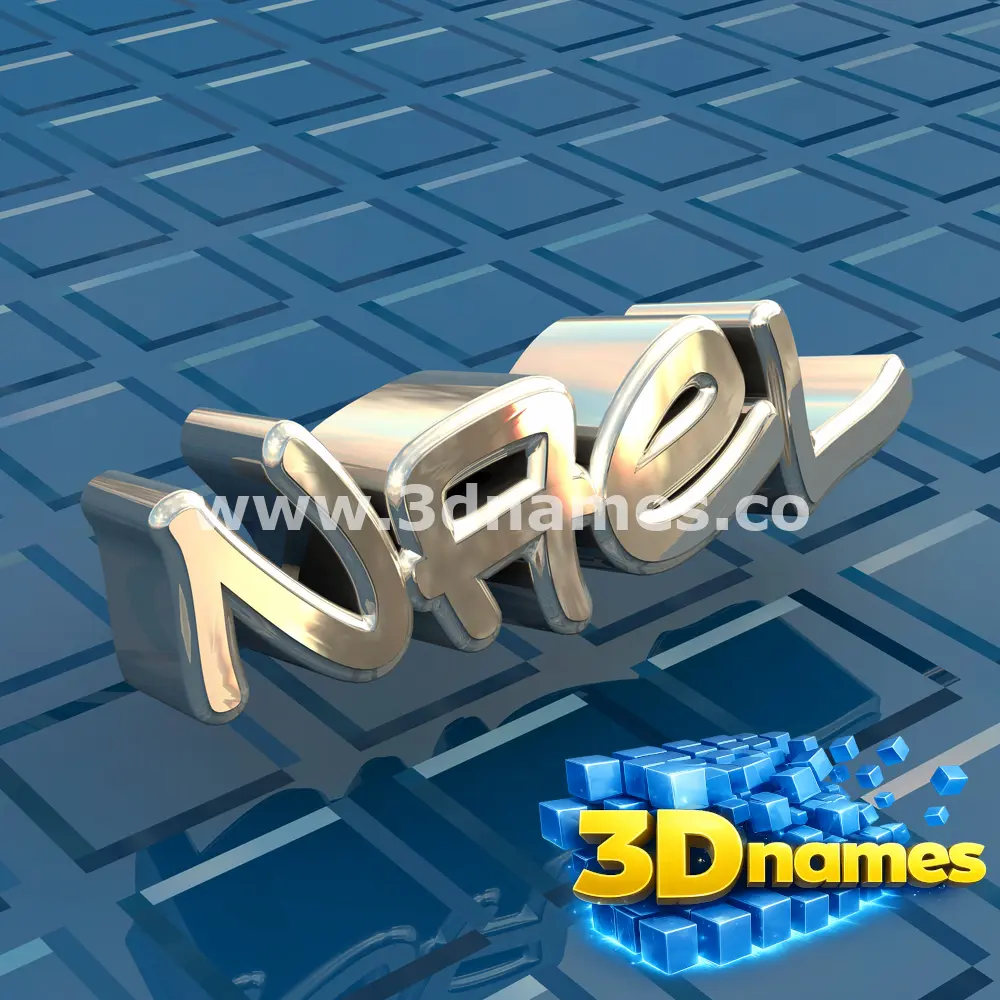 nael in Blue Bling style - 3D name wallpaper