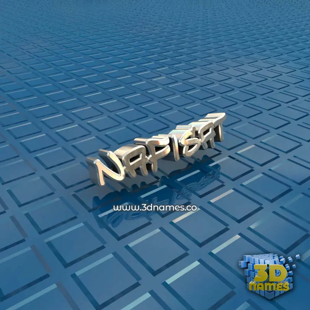 nafisat in Blue Bling style - 3D name wallpaper