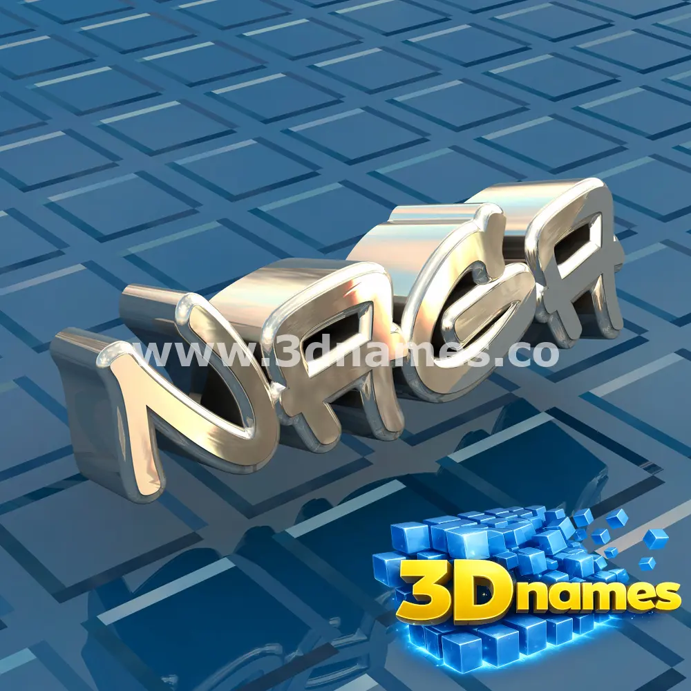 naga in Blue Bling style - 3D name wallpaper