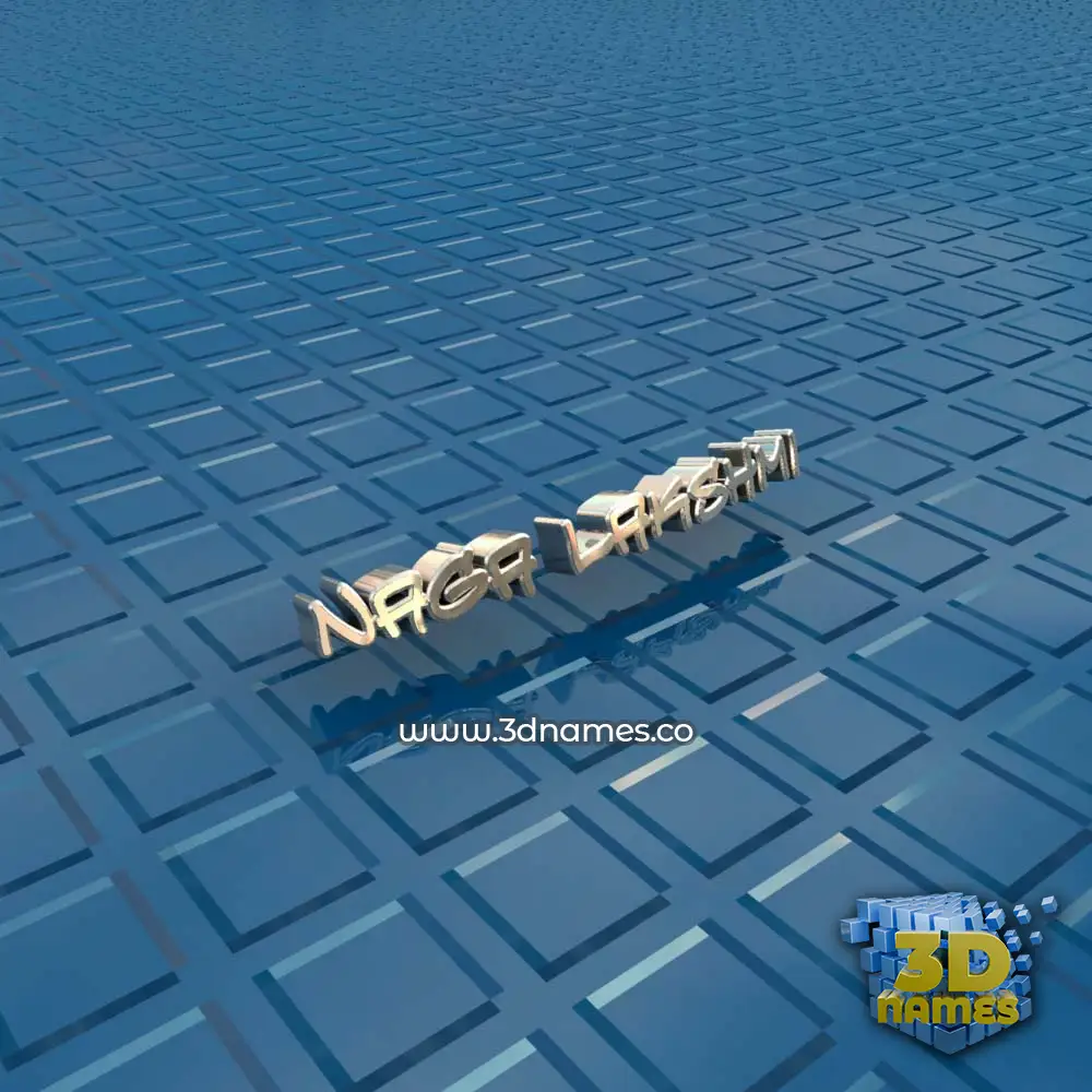 naga lakshmi in Blue Bling style - 3D name wallpaper