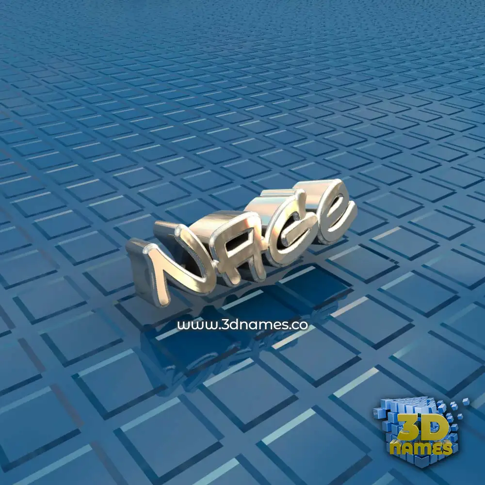 nage in Blue Bling style - 3D name wallpaper