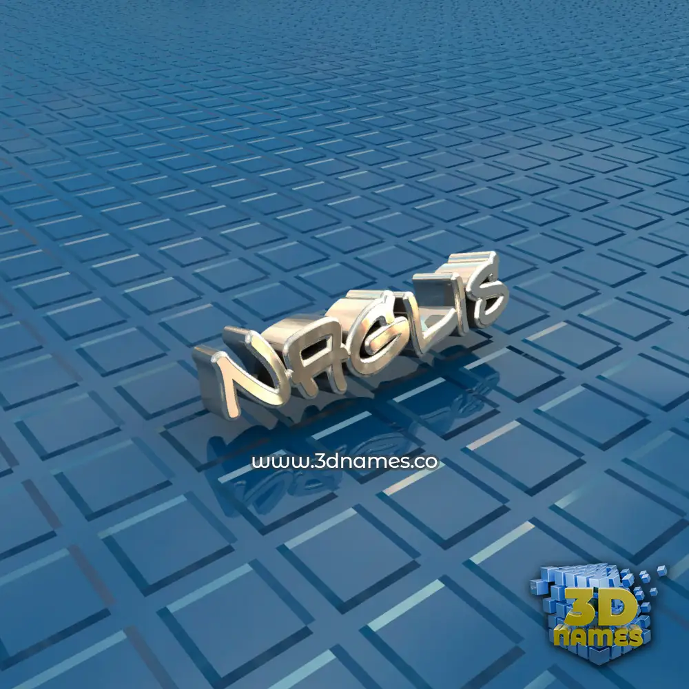 naglis in Blue Bling style - 3D name wallpaper