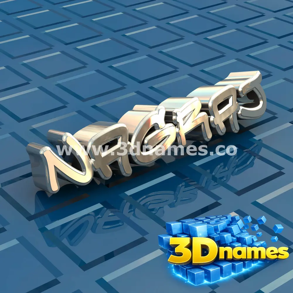 nagraj in Blue Bling style - 3D name wallpaper