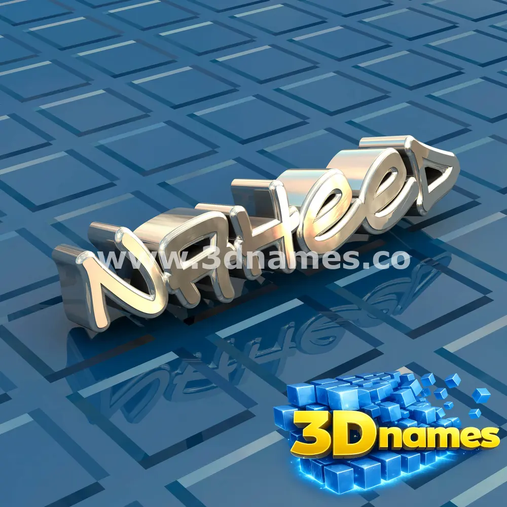naheed in Blue Bling style - 3D name wallpaper
