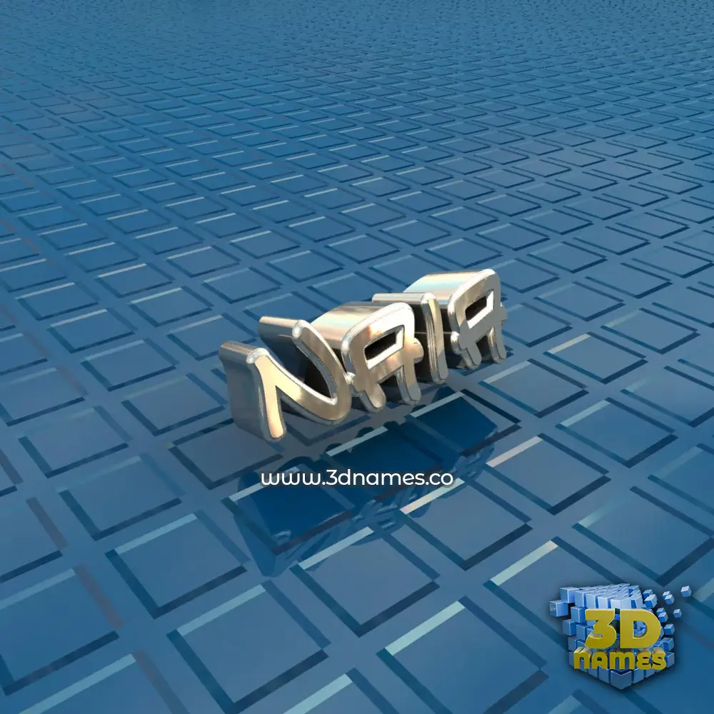naia in Blue Bling style - 3D name wallpaper