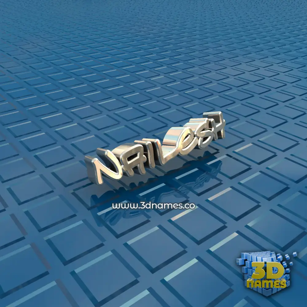nailesh in Blue Bling style - 3D name wallpaper