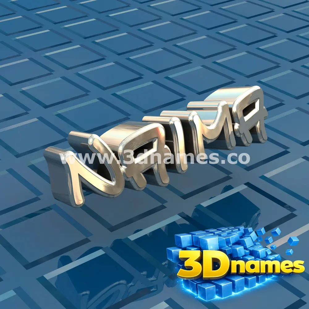 naima in Blue Bling style - 3D name wallpaper