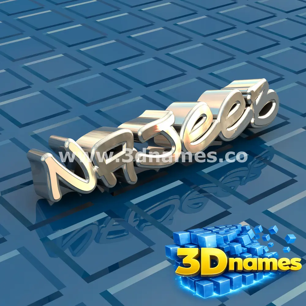 najeeb in Blue Bling style - 3D name wallpaper