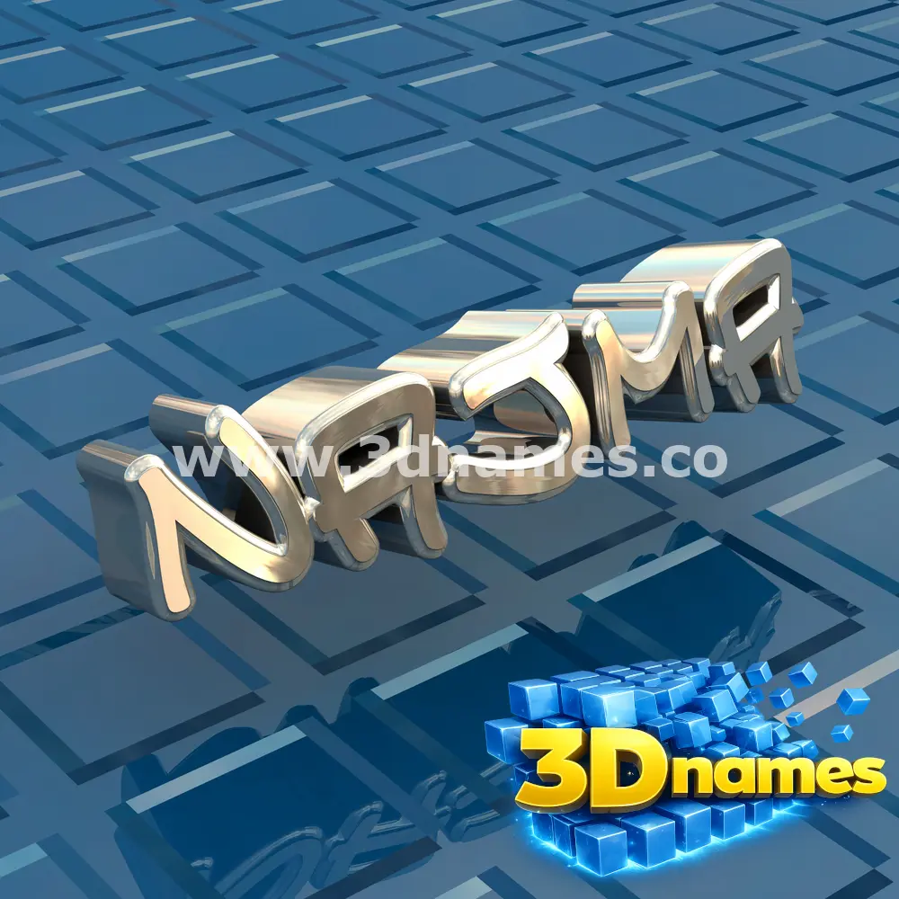 najma in Blue Bling style - 3D name wallpaper