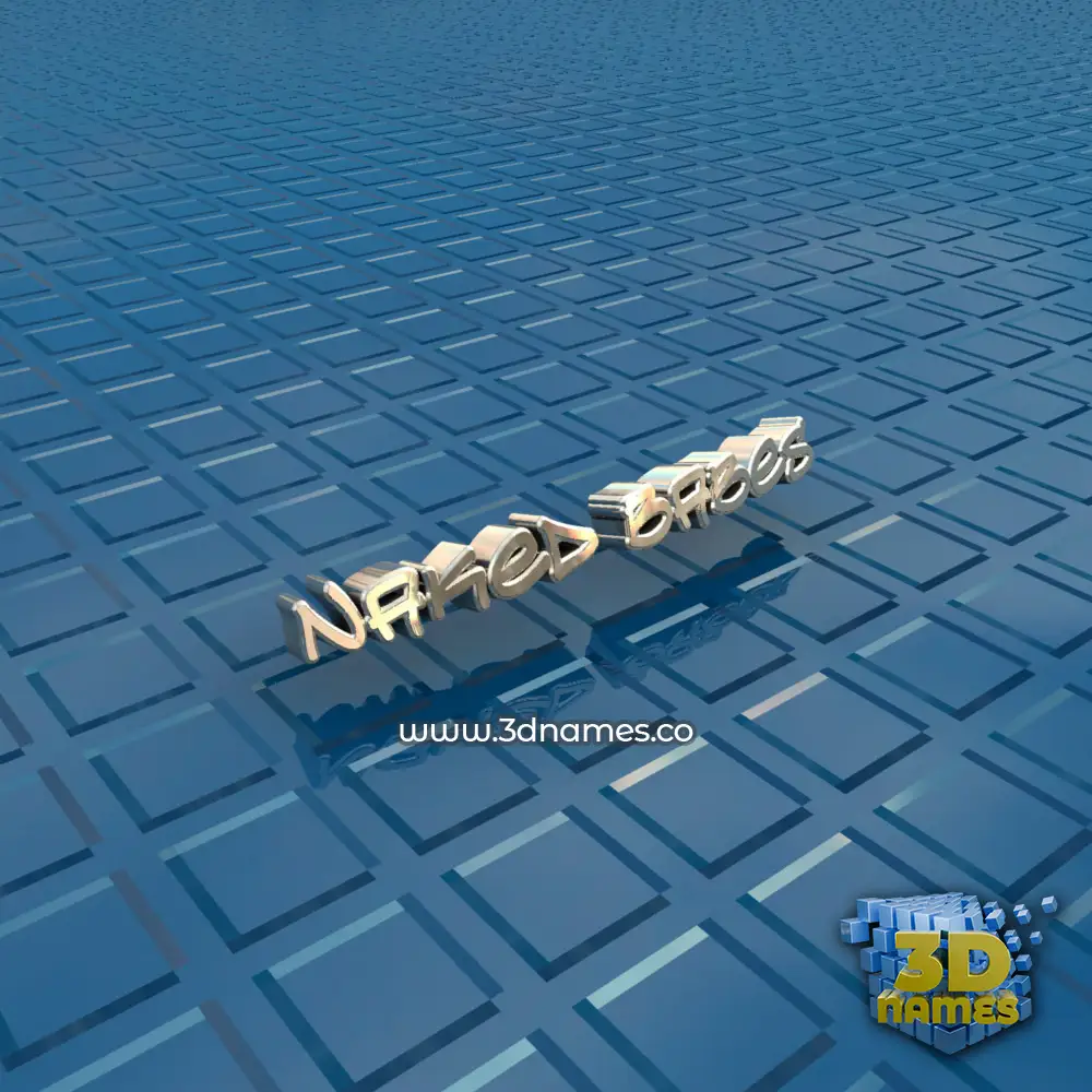 naked babes in Blue Bling style - 3D name wallpaper