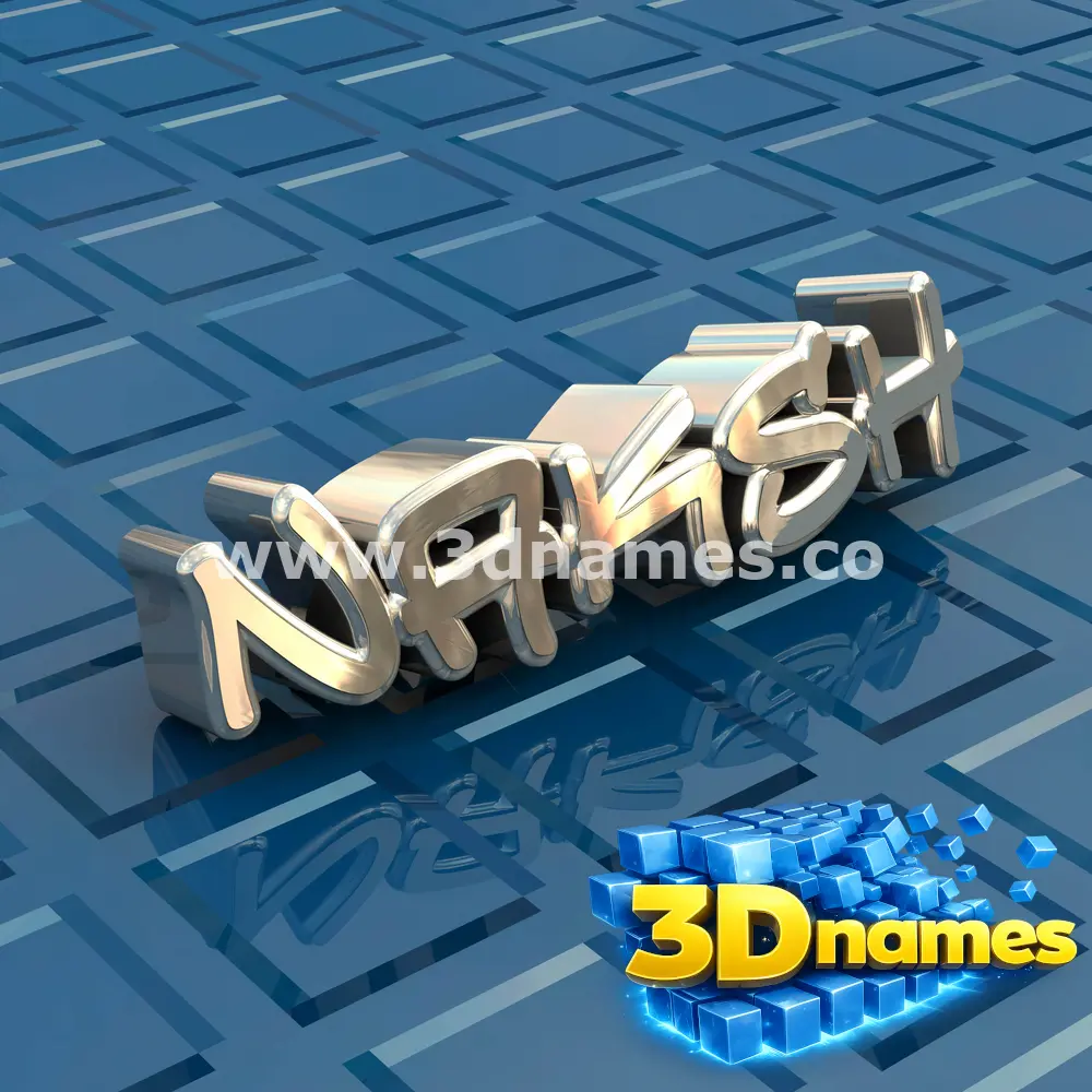 naksh in Blue Bling style - 3D name wallpaper
