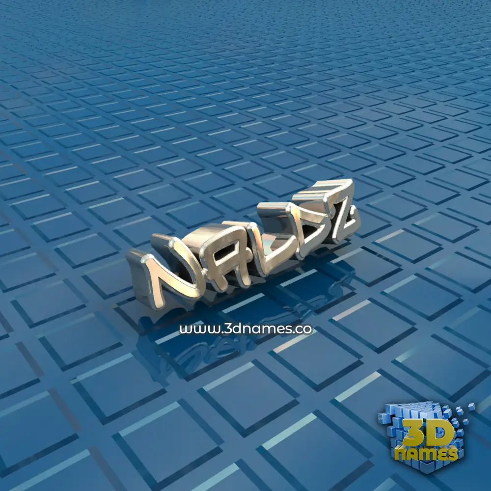 naldz in Blue Bling style - 3D name wallpaper
