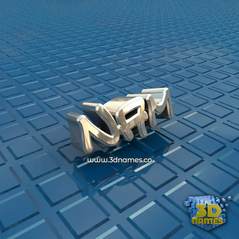 nam in Blue Bling style - 3D name wallpaper
