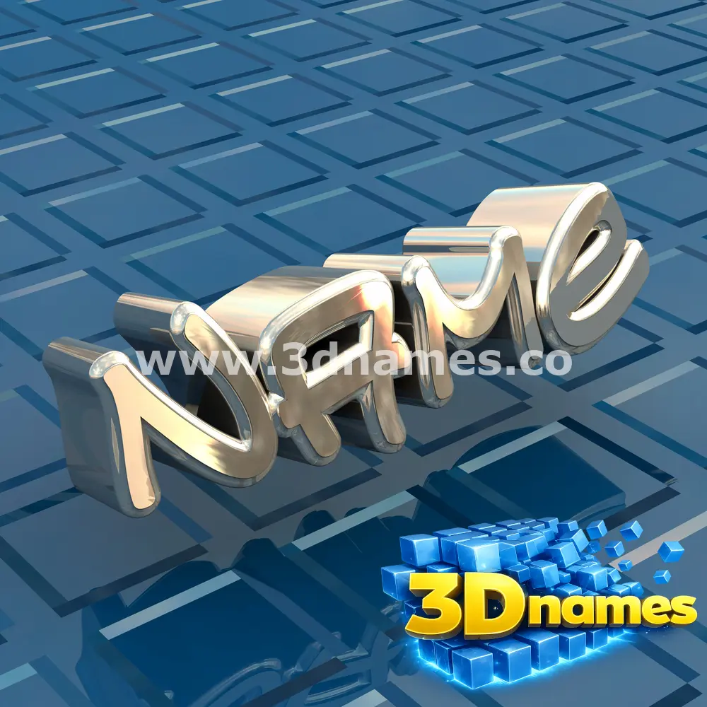 name in Blue Bling style - 3D name wallpaper