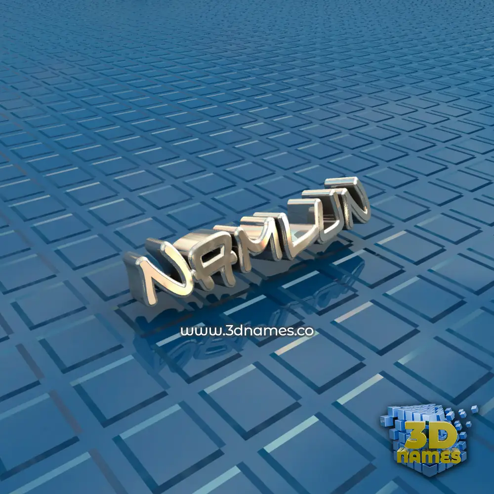 namlun in Blue Bling style - 3D name wallpaper