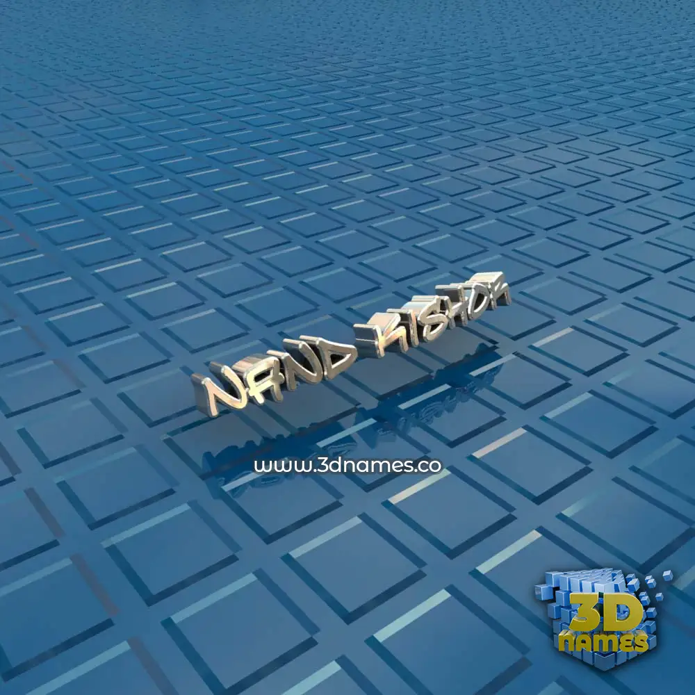 nand kishor in Blue Bling style - 3D name wallpaper