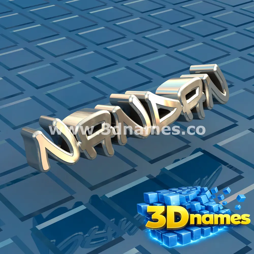 nandan in Blue Bling style - 3D name wallpaper