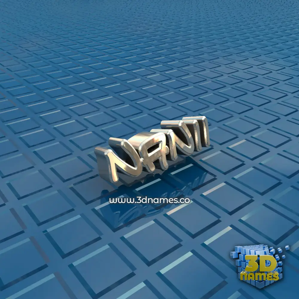 nanii in Blue Bling style - 3D name wallpaper