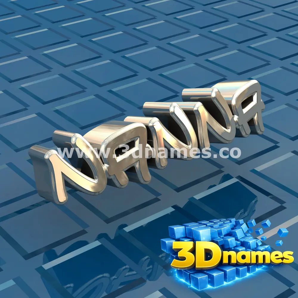nanna in Blue Bling style - 3D name wallpaper