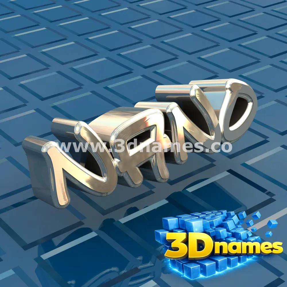 nano in Blue Bling style - 3D name wallpaper