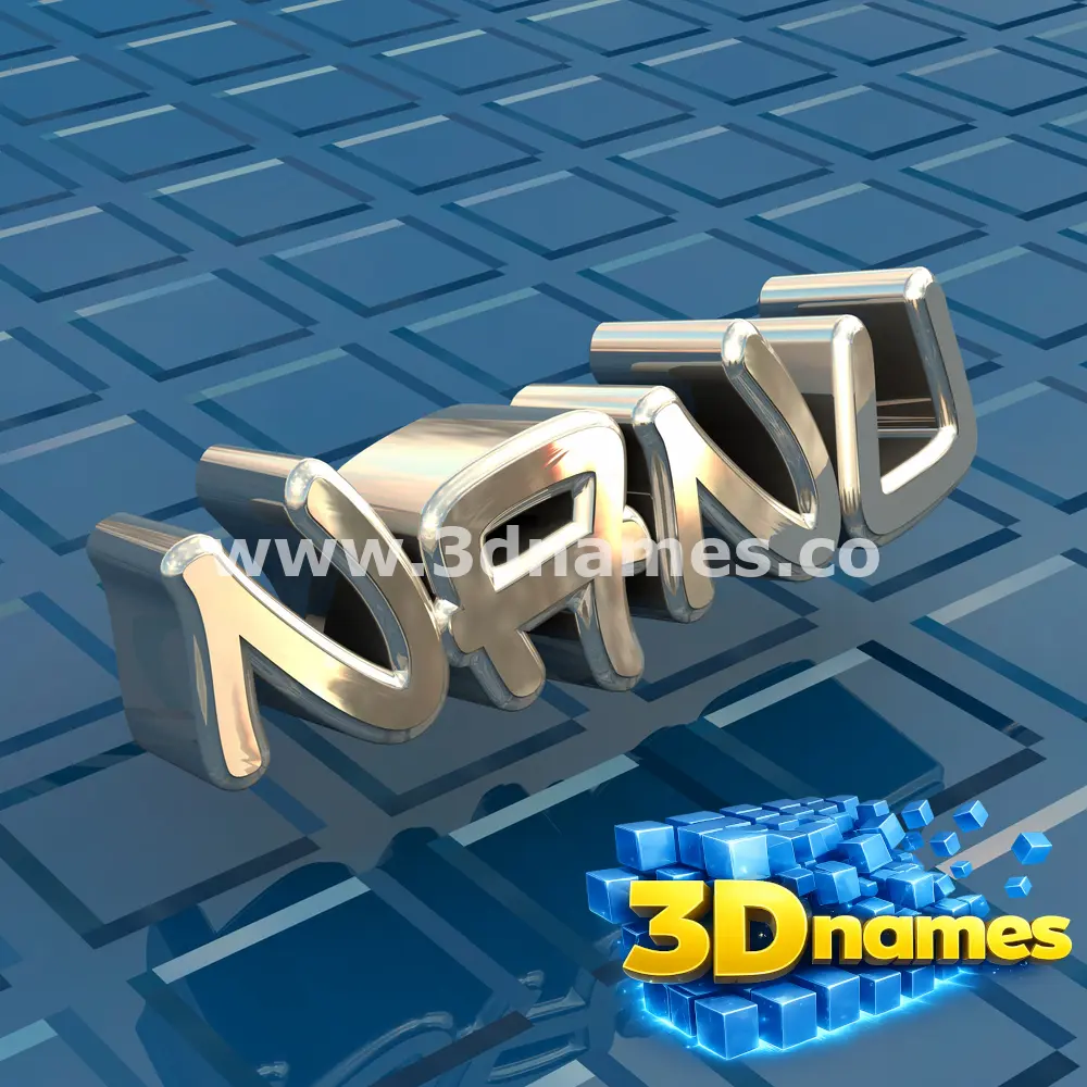 nanu in Blue Bling style - 3D name wallpaper
