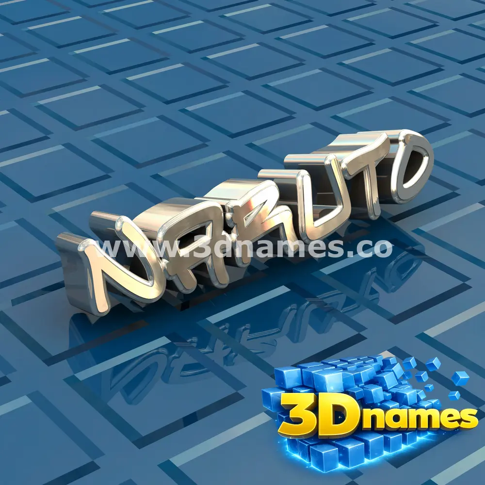 naruto in Blue Bling style - 3D name wallpaper