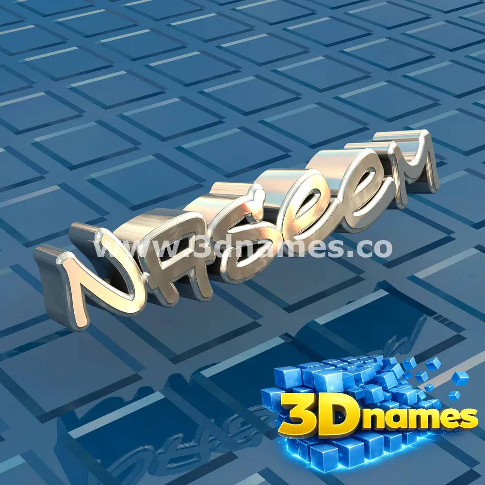 naseem in Blue Bling style - 3D name wallpaper