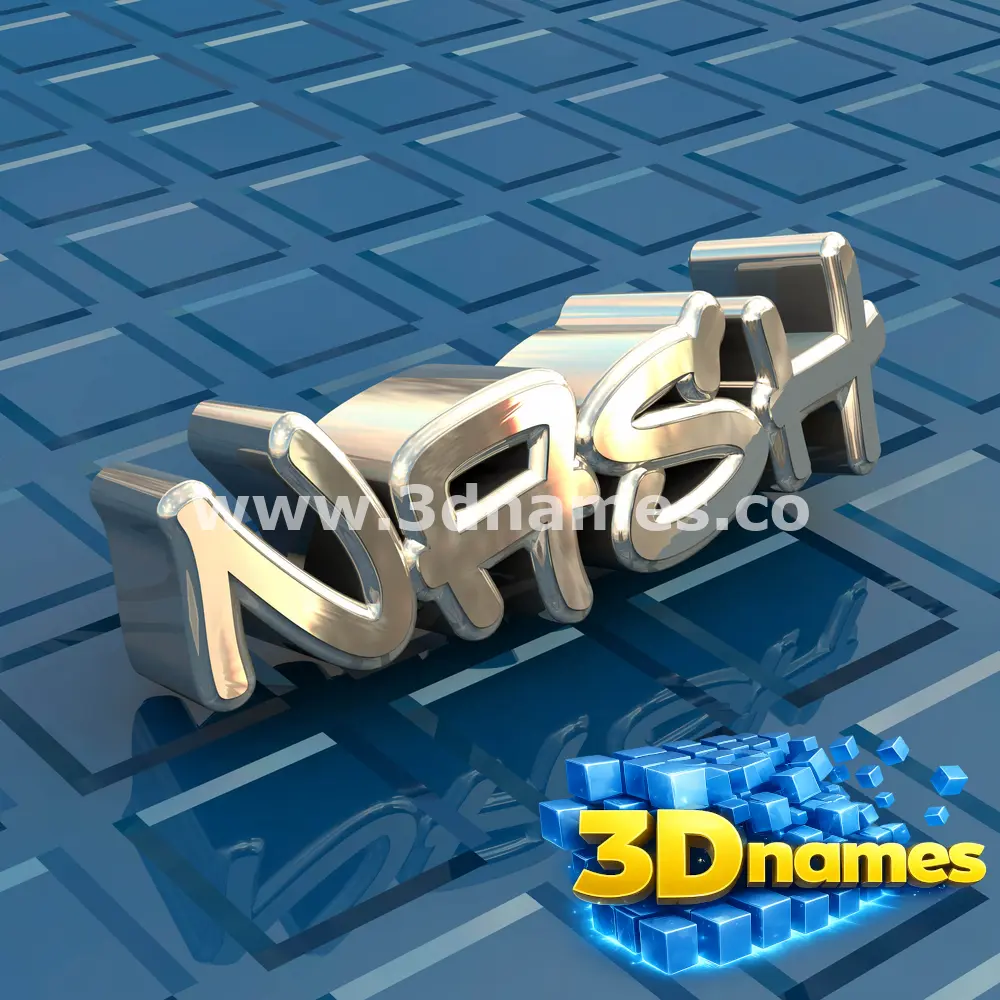 nash in Blue Bling style - 3D name wallpaper