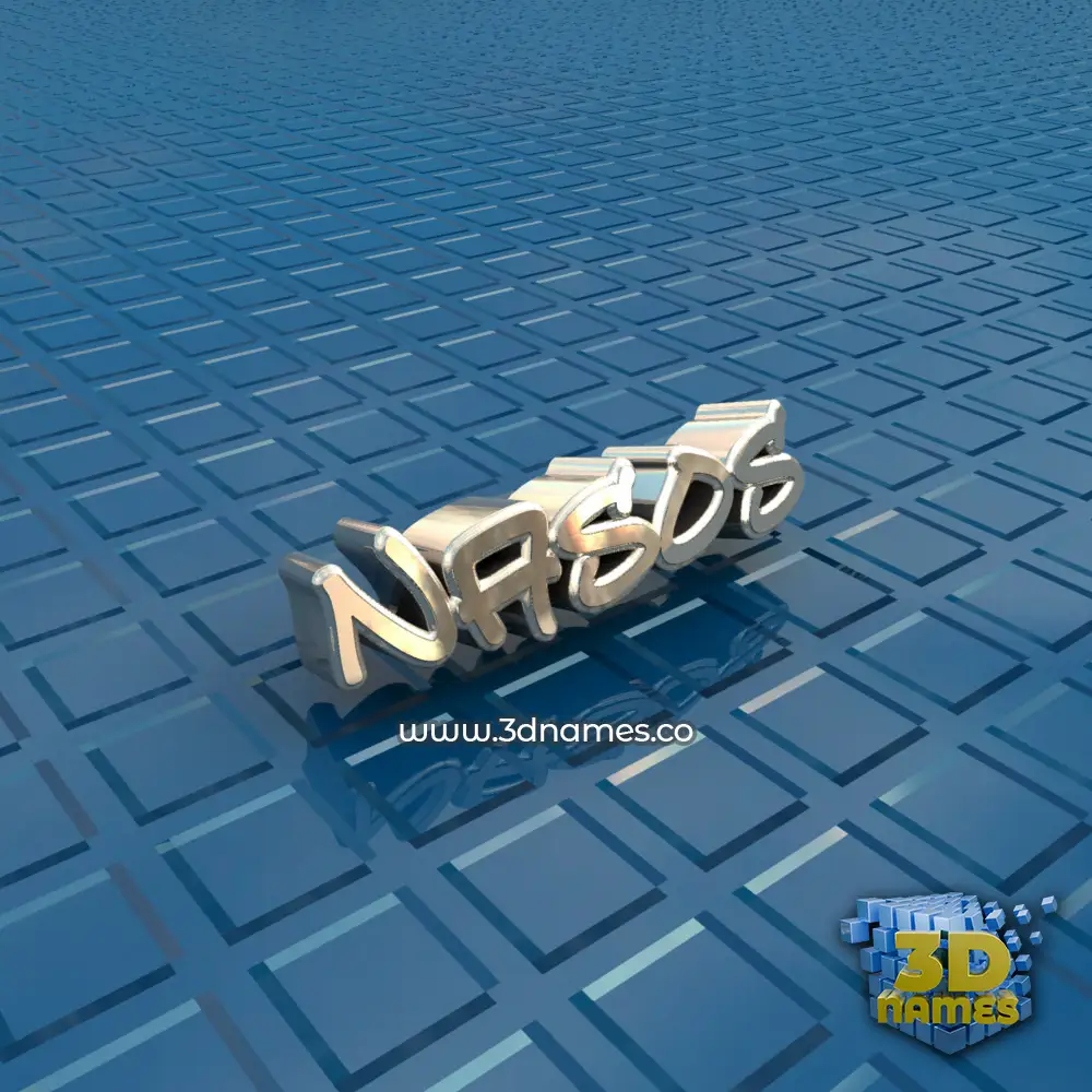 nasos in Blue Bling style - 3D name wallpaper