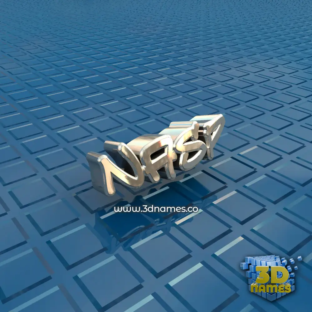 nasp in Blue Bling style - 3D name wallpaper