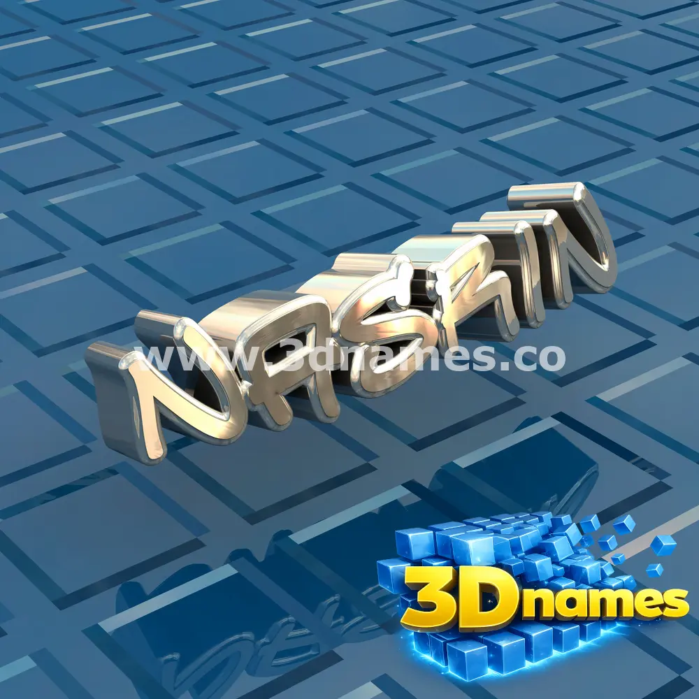 nasrin in Blue Bling style - 3D name wallpaper