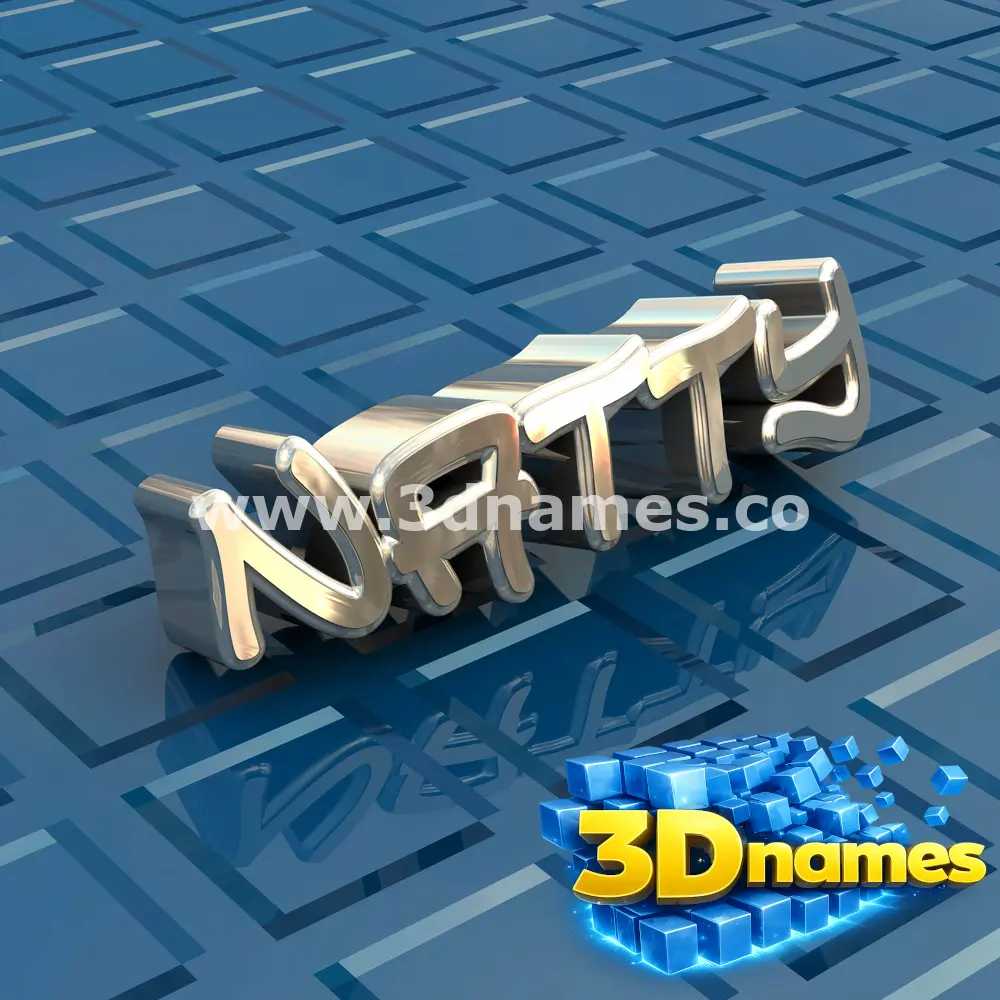 natty in Blue Bling style - 3D name wallpaper