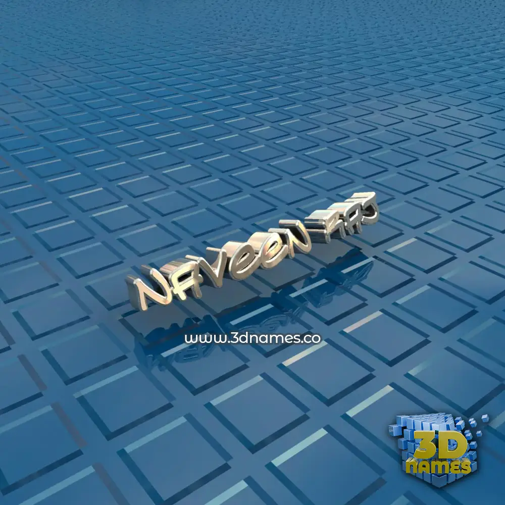 naveen raj in Blue Bling style - 3D name wallpaper