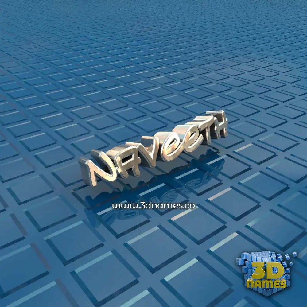naveeth in Blue Bling style - 3D name wallpaper