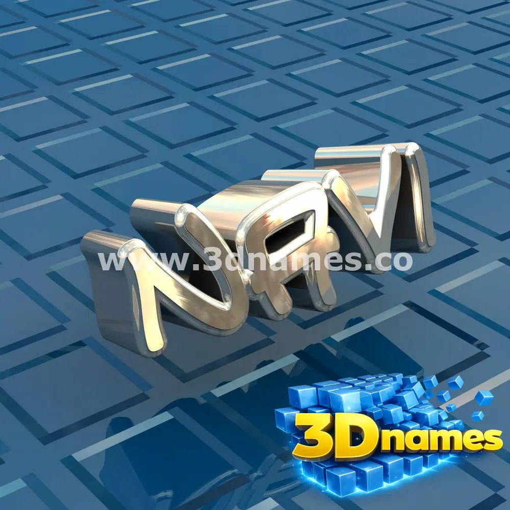 navi in Blue Bling style - 3D name wallpaper