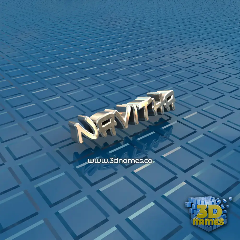 navitha in Blue Bling style - 3D name wallpaper