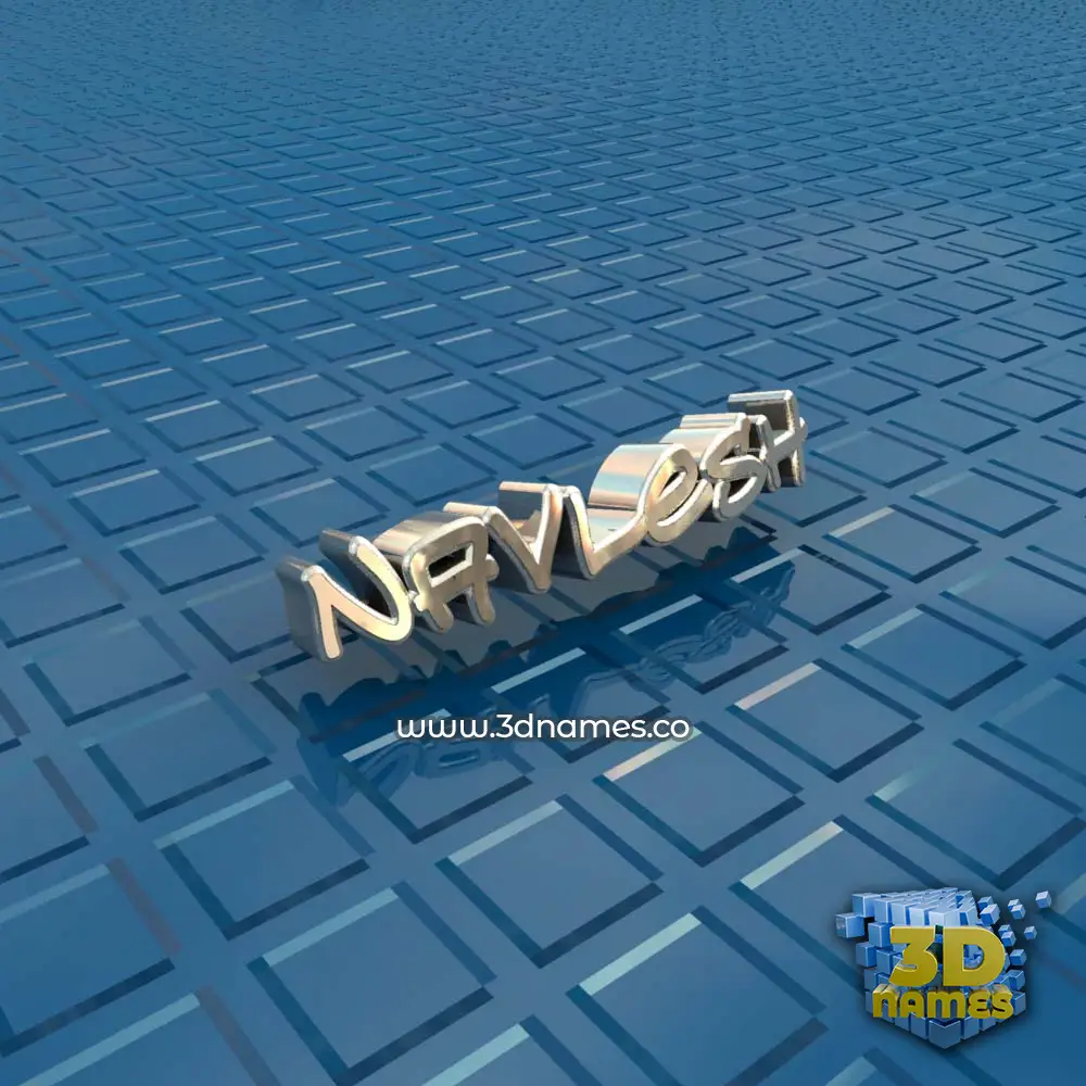 navlesh in Blue Bling style - 3D name wallpaper