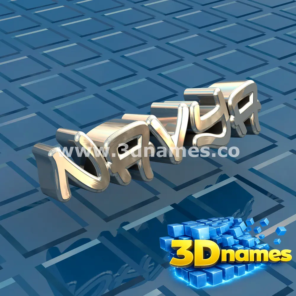 navya in Blue Bling style - 3D name wallpaper