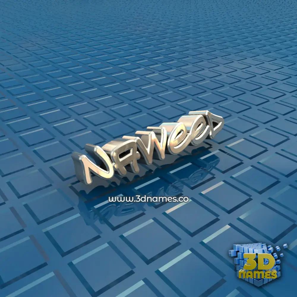 naweed in Blue Bling style - 3D name wallpaper