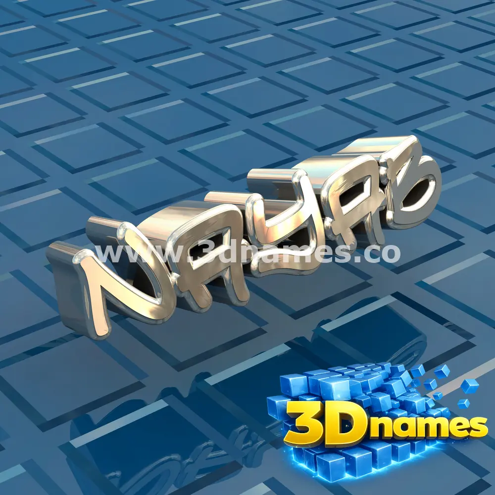 nayab in Blue Bling style - 3D name wallpaper