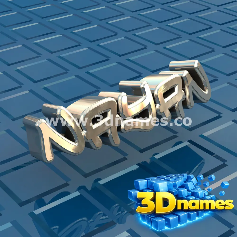 nayan in Blue Bling style - 3D name wallpaper