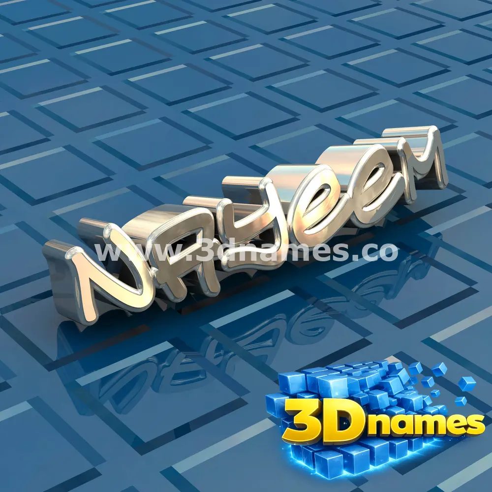 nayeem in Blue Bling style - 3D name wallpaper