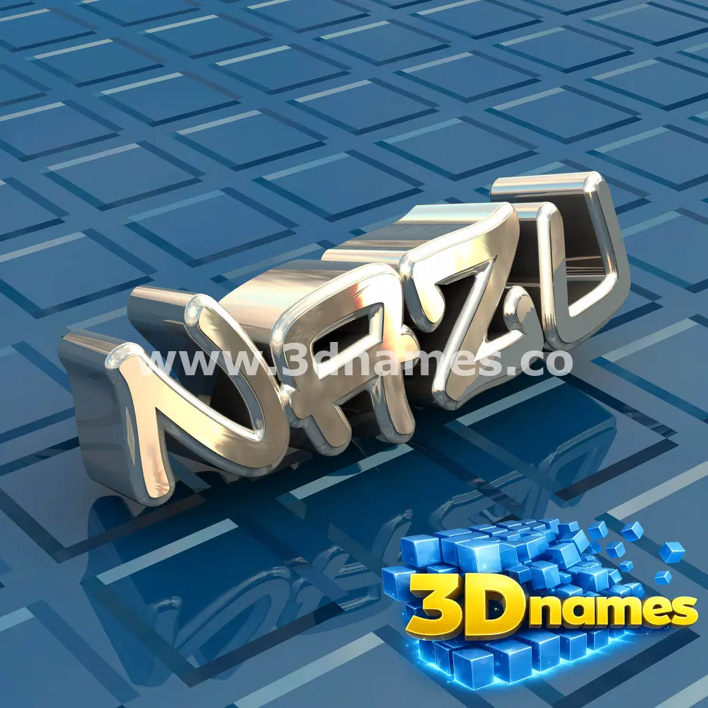 nazu in Blue Bling style - 3D name wallpaper
