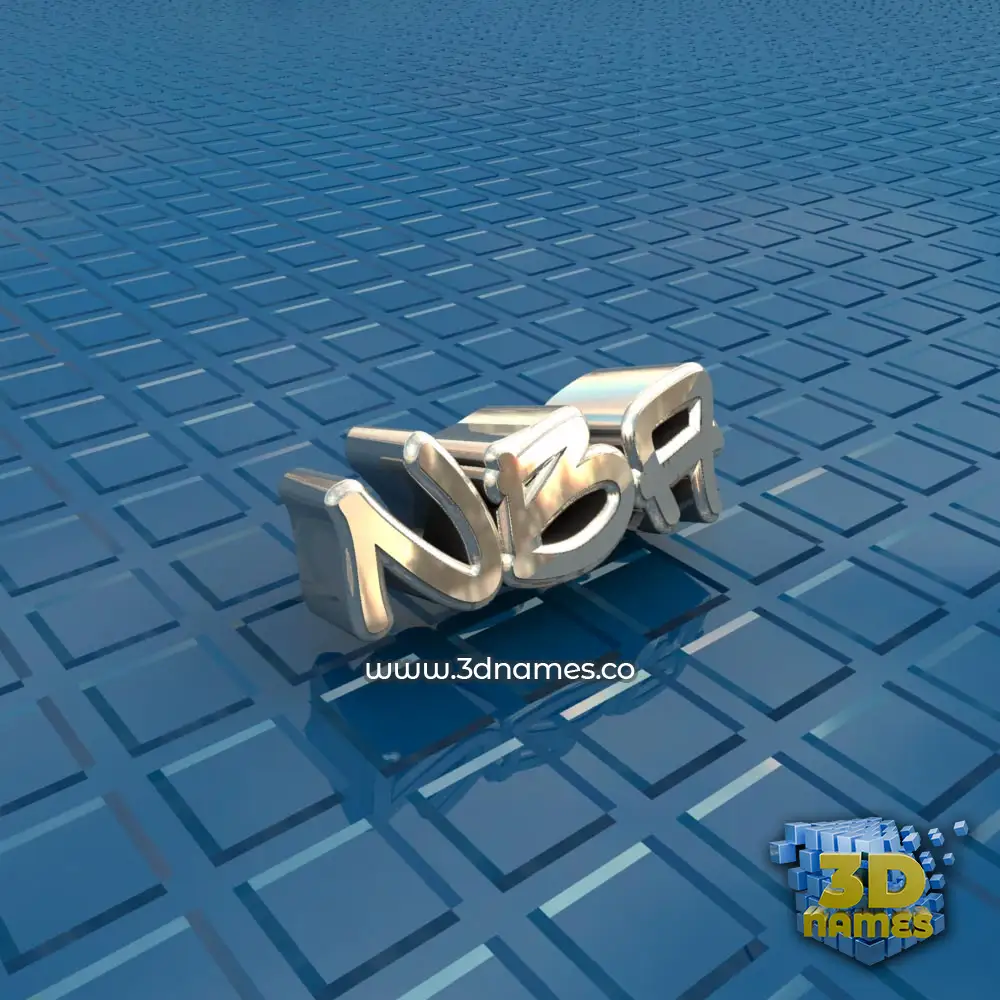 nba in Blue Bling style - 3D name wallpaper