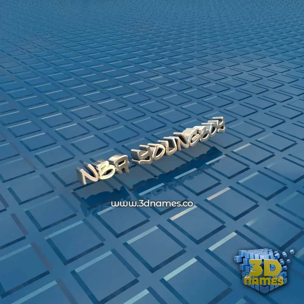 nba youngboy in Blue Bling style - 3D name wallpaper