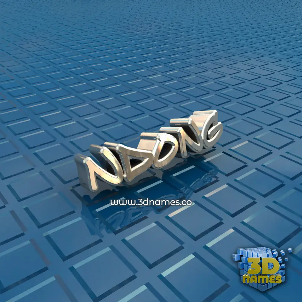 ndong in Blue Bling style - 3D name wallpaper