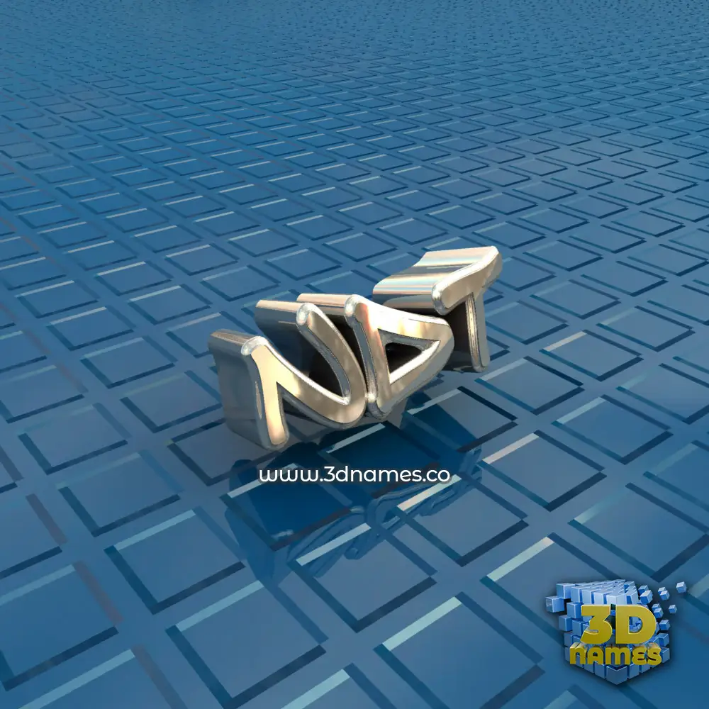 ndt in Blue Bling style - 3D name wallpaper